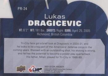 2021-22 Upper Deck CHL - CHL Profiles #PR-24 Lukas Dragicevic Back