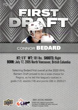 2021-22 Upper Deck CHL - First Draft #FD-1 Connor Bedard Back