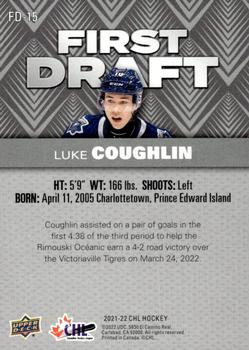 2021-22 Upper Deck CHL - First Draft #FD-15 Luke Coughlin Back