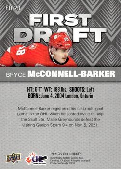 2021-22 Upper Deck CHL - First Draft #FD-23 Bryce McConnell-Barker Back