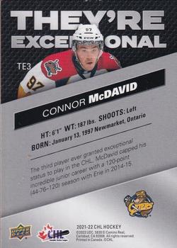 2021-22 Upper Deck CHL - They're Exceptional #TE3 Connor McDavid Back
