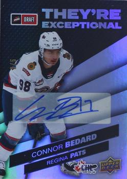 2021-22 Upper Deck CHL - They're Exceptional White Autographs #TE1 Connor Bedard Front