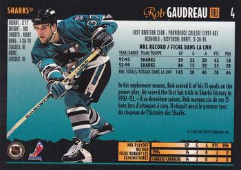 1994-95 O-Pee-Chee Premier #4 Rob Gaudreau Back