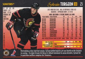 1994-95 O-Pee-Chee Premier #23 Sylvain Turgeon Back
