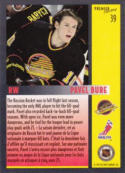 1994-95 O-Pee-Chee Premier #39 Pavel Bure Back