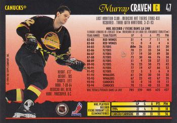 1994-95 O-Pee-Chee Premier #47 Murray Craven Back
