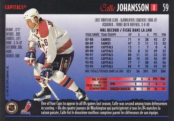 1994-95 O-Pee-Chee Premier #59 Calle Johansson Back