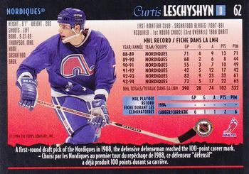 1994-95 O-Pee-Chee Premier #62 Curtis Leschyshyn Back