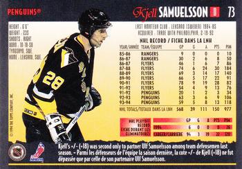 1994-95 O-Pee-Chee Premier #73 Kjell Samuelsson Back
