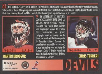 1994-95 O-Pee-Chee Premier #83 Martin Brodeur / Chris Terreri Back