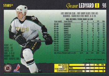 1994-95 O-Pee-Chee Premier #98 Grant Ledyard Back