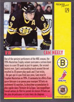 1994-95 O-Pee-Chee Premier #129 Cam Neely Back