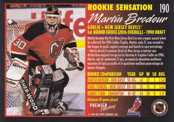 1994-95 O-Pee-Chee Premier #190 Martin Brodeur Back