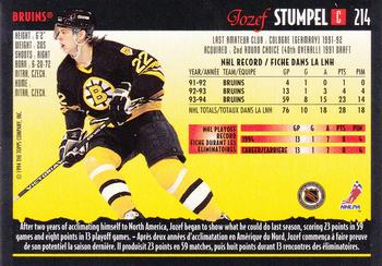 1994-95 O-Pee-Chee Premier #214 Jozef Stumpel Back