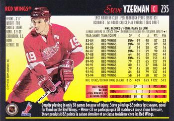 1994-95 O-Pee-Chee Premier #235 Steve Yzerman Back