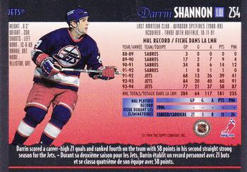 1994-95 O-Pee-Chee Premier #254 Darrin Shannon Back