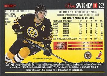 1994-95 O-Pee-Chee Premier #262 Don Sweeney Back