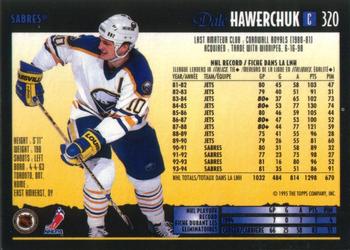 1994-95 O-Pee-Chee Premier #320 Dale Hawerchuk Back