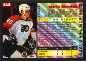 1994-95 O-Pee-Chee Premier #322 Chris Therien Back