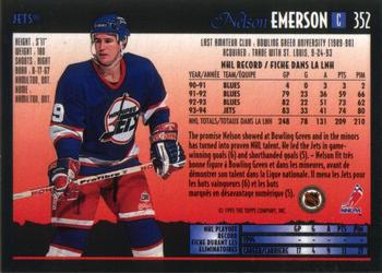 1994-95 O-Pee-Chee Premier #352 Nelson Emerson Back
