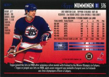1994-95 O-Pee-Chee Premier #376 Teppo Numminen Back