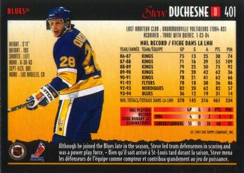 1994-95 O-Pee-Chee Premier #401 Steve Duchesne Back