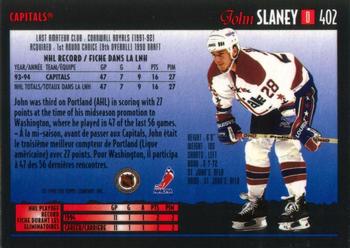 1994-95 O-Pee-Chee Premier #402 John Slaney Back