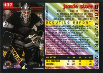 1994-95 O-Pee-Chee Premier #437 Jamie Storr Back