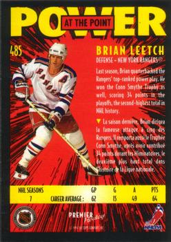 1994-95 O-Pee-Chee Premier #485 Brian Leetch Back