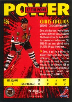 1994-95 O-Pee-Chee Premier #486 Chris Chelios Back