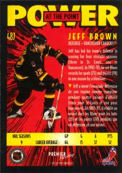 1994-95 O-Pee-Chee Premier #487 Jeff Brown Back