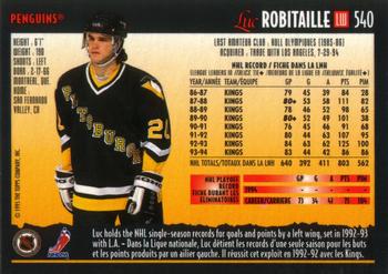 1994-95 O-Pee-Chee Premier #540 Luc Robitaille Back