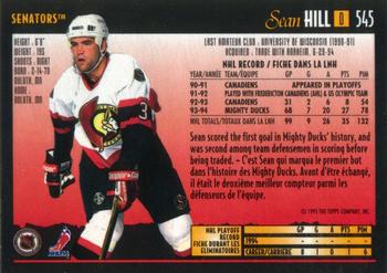 1994-95 O-Pee-Chee Premier #545 Sean Hill Back