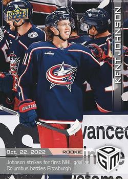 2022-23 Upper Deck Game Dated Moments #7 Kent Johnson Front