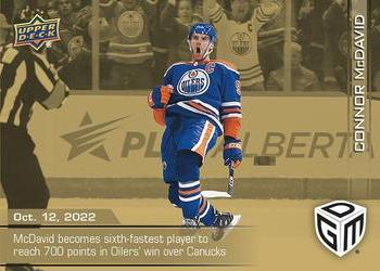 2022-23 Upper Deck Game Dated Moments - Gold #3 Connor McDavid Front