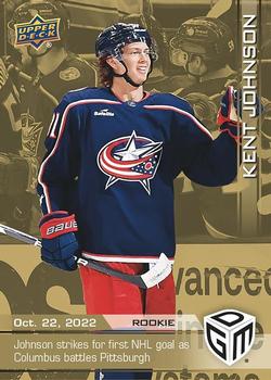 2022-23 Upper Deck Game Dated Moments - Gold #7 Kent Johnson Front