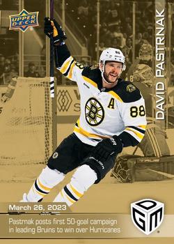 2022-23 Upper Deck Game Dated Moments - Gold #72 David Pastrnak Front