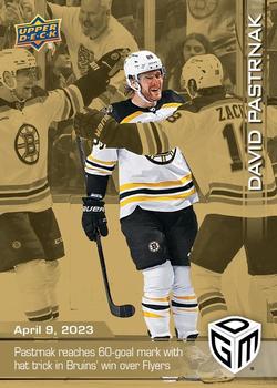 2022-23 Upper Deck Game Dated Moments - Gold #79 David Pastrnak Front