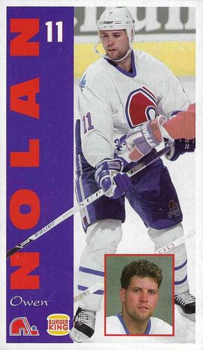 1994-95 Burger King Quebec Nordiques #NNO Owen Nolan Front