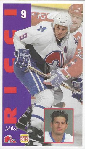 1994-95 Burger King Quebec Nordiques #NNO Mike Ricci Front