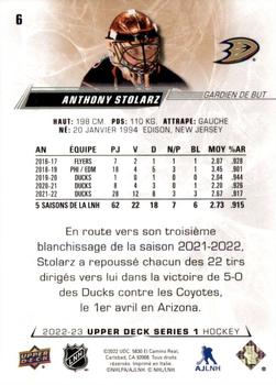2022-23 Upper Deck - French (Variante Française) #6 Anthony Stolarz Back
