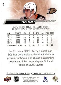 2022-23 Upper Deck - French (Variante Française) #7 Troy Terry Back