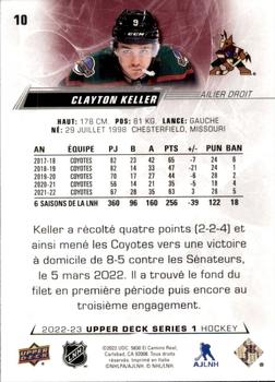 2022-23 Upper Deck - French (Variante Française) #10 Clayton Keller Back