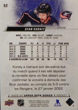 2022-23 Upper Deck - French (Variante Française) #52 Sean Kuraly Back