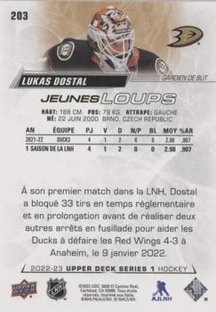 2022-23 Upper Deck - French (Variante Française) #203 Lukas Dostal Back
