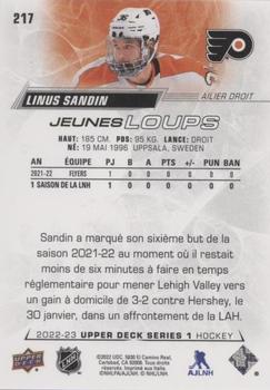 2022-23 Upper Deck - French (Variante Française) #217 Linus Sandin Back