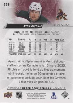 2022-23 Upper Deck - French (Variante Française) #259 Nick Ritchie Back