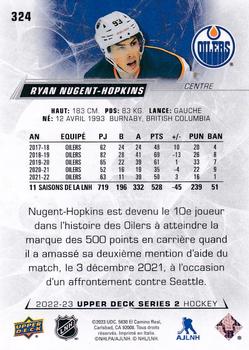 2022-23 Upper Deck - French (Variante Française) #324 Ryan Nugent-Hopkins Back