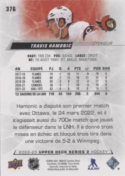 2022-23 Upper Deck - French (Variante Française) #376 Travis Hamonic Back