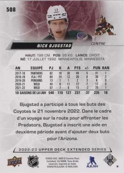 2022-23 Upper Deck - French (Variante Française) #508 Nick Bjugstad Back